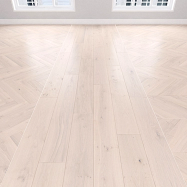 Versatile Oak Parquet: Herringbone, Linear & Chevron 3D model image 1 