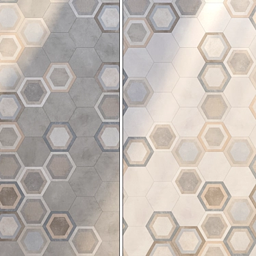 Rift Hexagono Ceramic Tile by Vives Ceramica 3D model image 1 