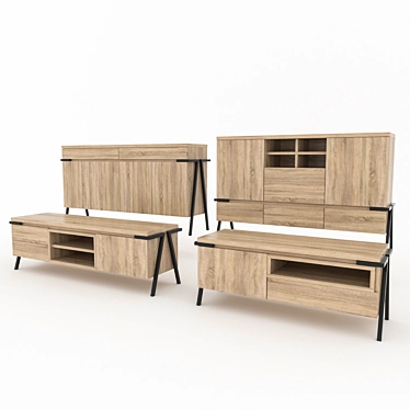 Modern Metz Commodes: Stylish Storage Solutions 3D model image 1 