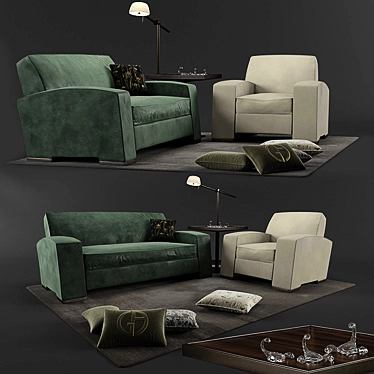 Armani Hector Living Room Set 3D model image 1 