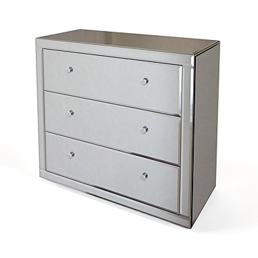 Glam Mirror Chest of Drawers 3D model image 1 