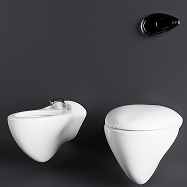 Title: Noken by Zaha Hadid Toilet & Bidet 3D model image 1 