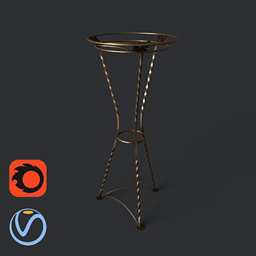 Flower Pot Stand: Elegant and Functional 3D model image 1 