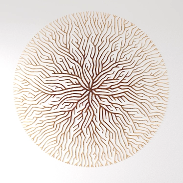 Nature's Embrace: Wooden Root Wall Art 3D model image 1 