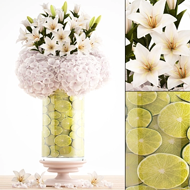 Citrus Bouquet with White Flowers 3D model image 1 