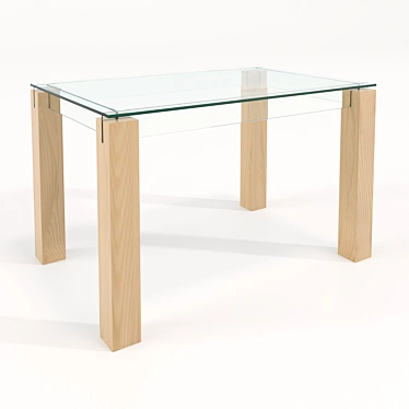 Contemporary Glass Coffee Table 3D model image 1 