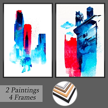 Gallery Collection: Wall Paintings Set 3D model image 1 