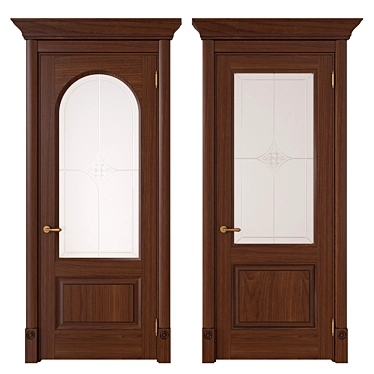 Decanto Collection: Elegant Enamel Wood Doors 3D model image 1 