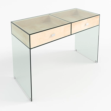 Sleek Glass Console Table 3D model image 1 