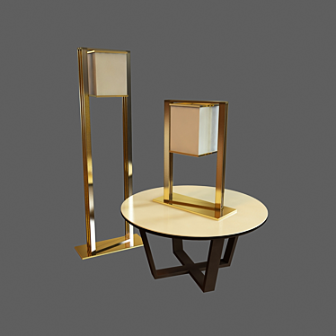 Elegant BIZZOTTO Lamp Set 3D model image 1 
