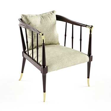 Windsor Style Accent Chair: Caracole Acker 3D model image 1 