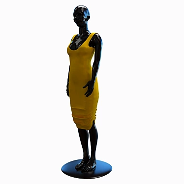 Elegant Mesh Dress 3D model image 1 