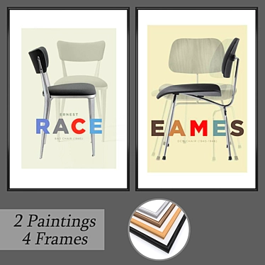 Artful Wall Decor Set 3D model image 1 