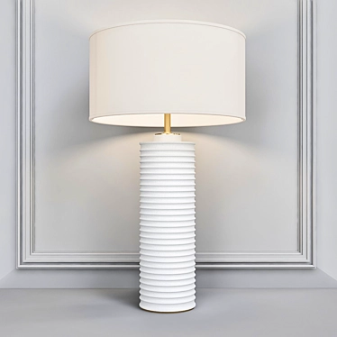 Modern Ribbe Baker Table Lamp 3D model image 1 