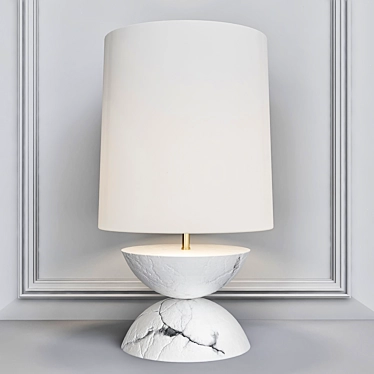 Elegant Obsidian Table Lamp 3D model image 1 