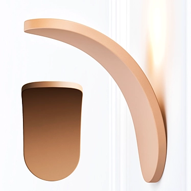 Sleek Modern Wall Lamp 3D model image 1 