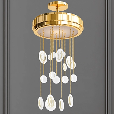 Elegant Baker Syro Chandelier 3D model image 1 