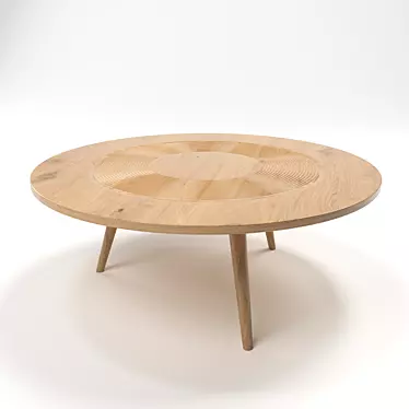 Sleek Modern Round Coffee Table 3D model image 1 