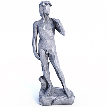 Michelangelo's David - Low Poly Masterpiece 3D model image 1 