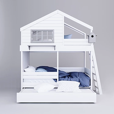 Cozy Nest Bed: Bukvud Factory 3D model image 1 