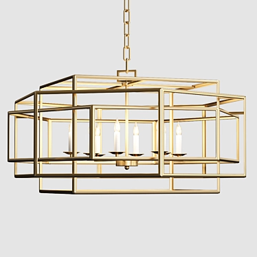 Gleaming Elegance: Aidan Gray Chandeliers 3D model image 1 