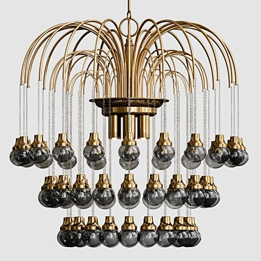 Elegant Italian Chandeliers by Venini 3D model image 1 