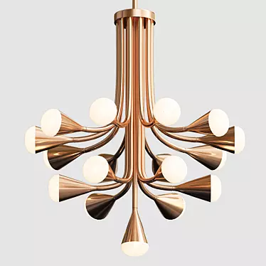 Elegant Glow: Globo Chandelier 3D model image 1 