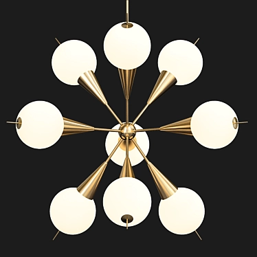 Twelve Globe Chandelier: Limited Edition 3D model image 1 