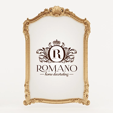 Romano Home Olivia Mirror: Elegant Sculptural Design 3D model image 1 