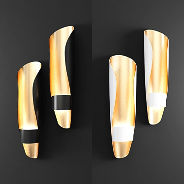 Elegant Glow Wall Lamps 3D model image 1 