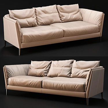 Elegant Bretagne Sofa: Luxury Comfort 3D model image 1 