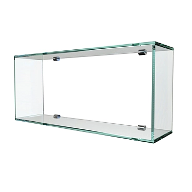 Sleek Glass Shelf - 150mm x 600mm 3D model image 1 