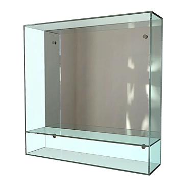  Sleek Glass Shelf 3D model image 1 