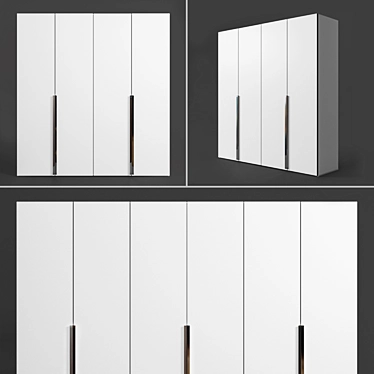 Sleek and Chic: "Minimal Line" Cabinet 3D model image 1 