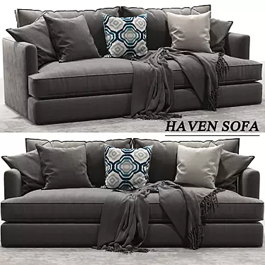 Haven Sofa: West Elm's 002 3D model image 1 