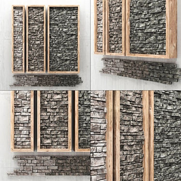 Stone Decor Panels: Elegant and Versatile 3D model image 1 