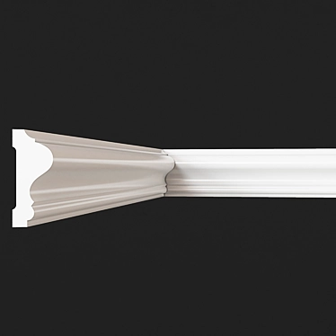 Elegant Gypsum Cornice: S6MG14 3D model image 1 