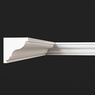 Elegant Gypsum Cornice for Stylish Interiors 3D model image 1 