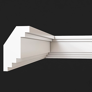 Artistic Gypsum Cornice: Elegant & Affordable 3D model image 1 