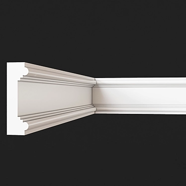 Elegant Gypsum Molding - 80x25 mm 3D model image 1 