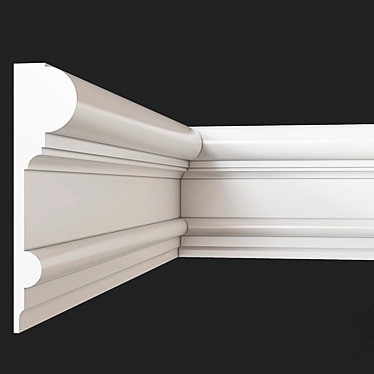 Elegant Gypsum Molding for Exquisite Interiors 3D model image 1 