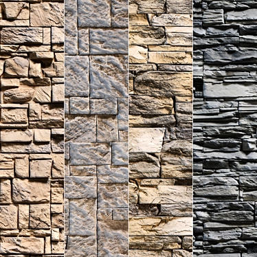 Modern Stone Walls Set 13: Coronalicious Collection 3D model image 1 