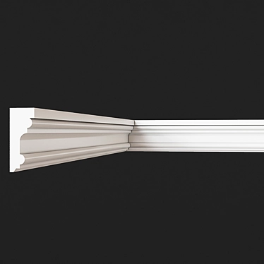 Elegant Gypsum Molding | ArtPole | 21x50mm 3D model image 1 