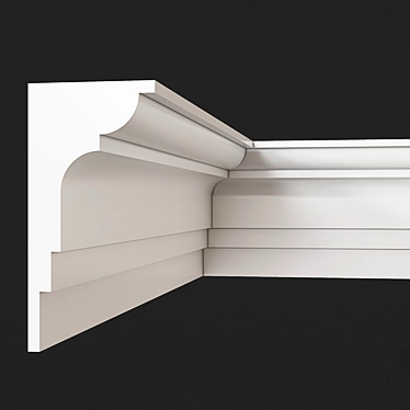 Elegant Gypsum Cornice: 65x135mm 3D model image 1 