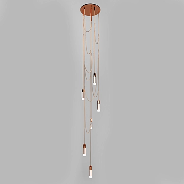 Elegant 2.7m Chandelier 3D model image 1 