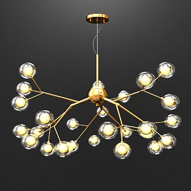 Nature-inspired Tree Branch Chandelier 3D model image 1 