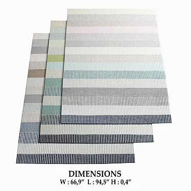 Pastel Stone Multi Rugs 3D model image 1 