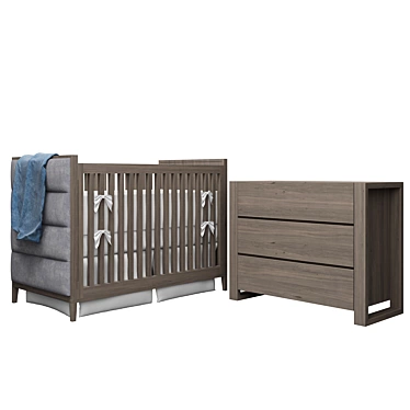 Elegant Restoration Hardware Nursery Set 3D model image 1 