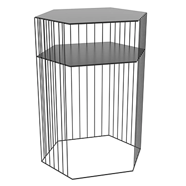 Double Topim Wire Pedestal: Sleek & Stylish 3D model image 1 