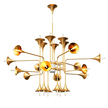 Elegant Stilnovo Trumpet Chandelier 3D model image 1 